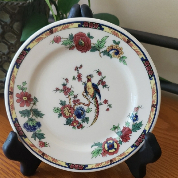 Vtg Old Ivory Syracuse China- Bird Of Paradise Plate - 6 1/4" Diameter - Picture 1 of 7